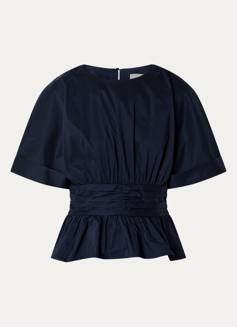 Neo Noir Dames Annegret tops met peplum in de kleur Donkerblauw, maat: 36
