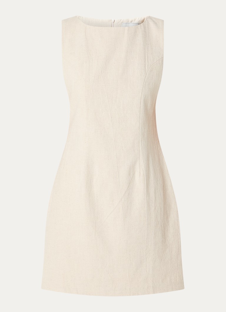 Neo Noir Dames Bruna mini jurk met stretch in de kleur Creme, maat: 34