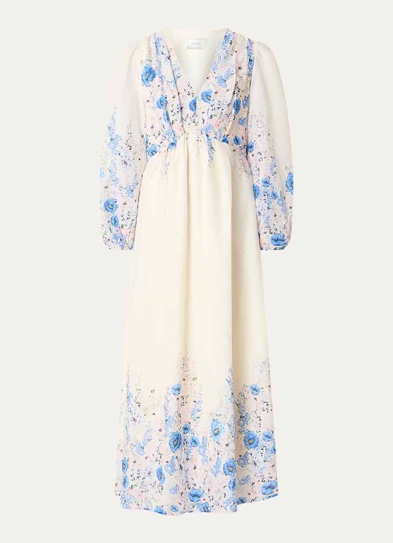 Neo Noir Dames Silfi maxi tuniekjurk met print in de kleur Creme, maat: 40