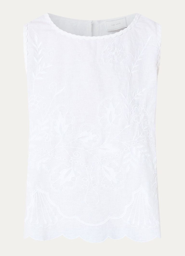 Neo Noir Dames Kaelin top met bloemenprint in de kleur Wit, maat: 42