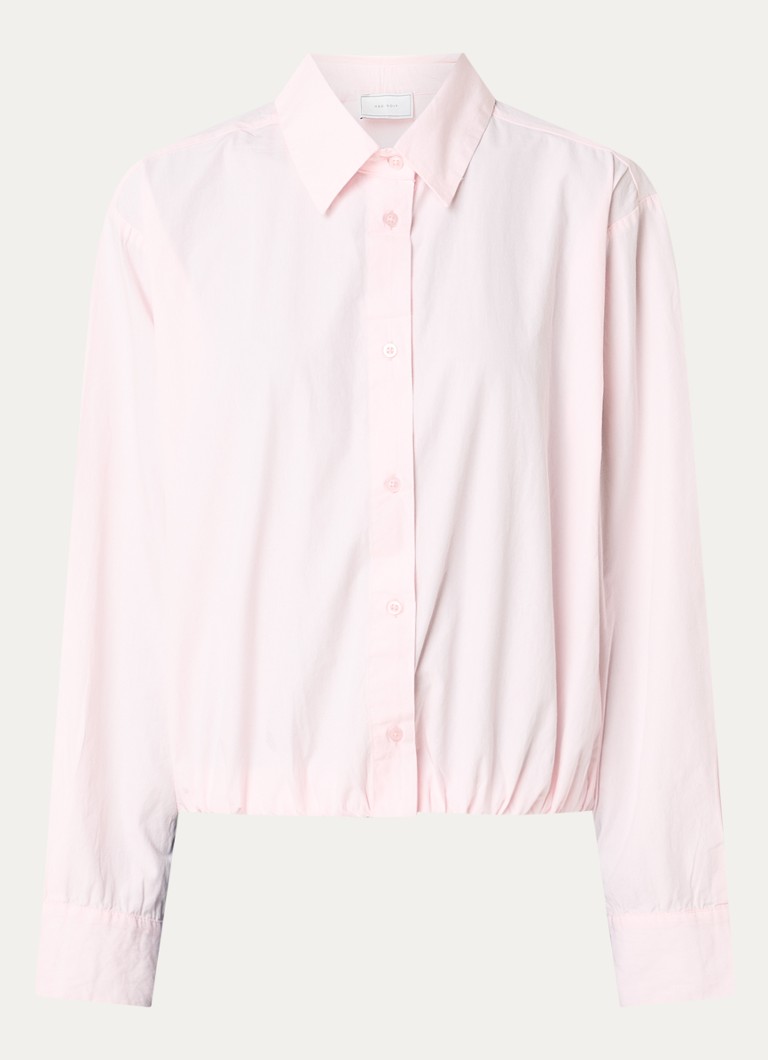 Neo Noir Dames Emmana blouse met pofmouw in de kleur Lichtroze, maat: 34