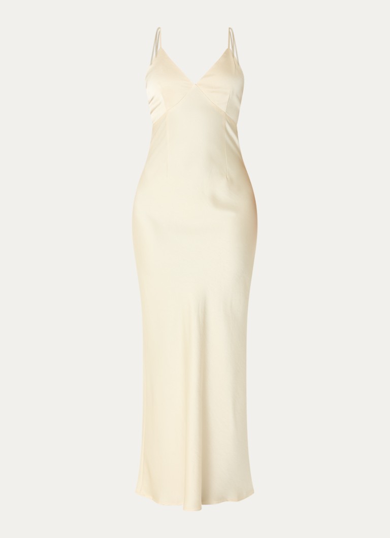 Neo Noir Dames Colly maxi avondjurk met applicatie in de kleur Lichtgeel, maat: 42