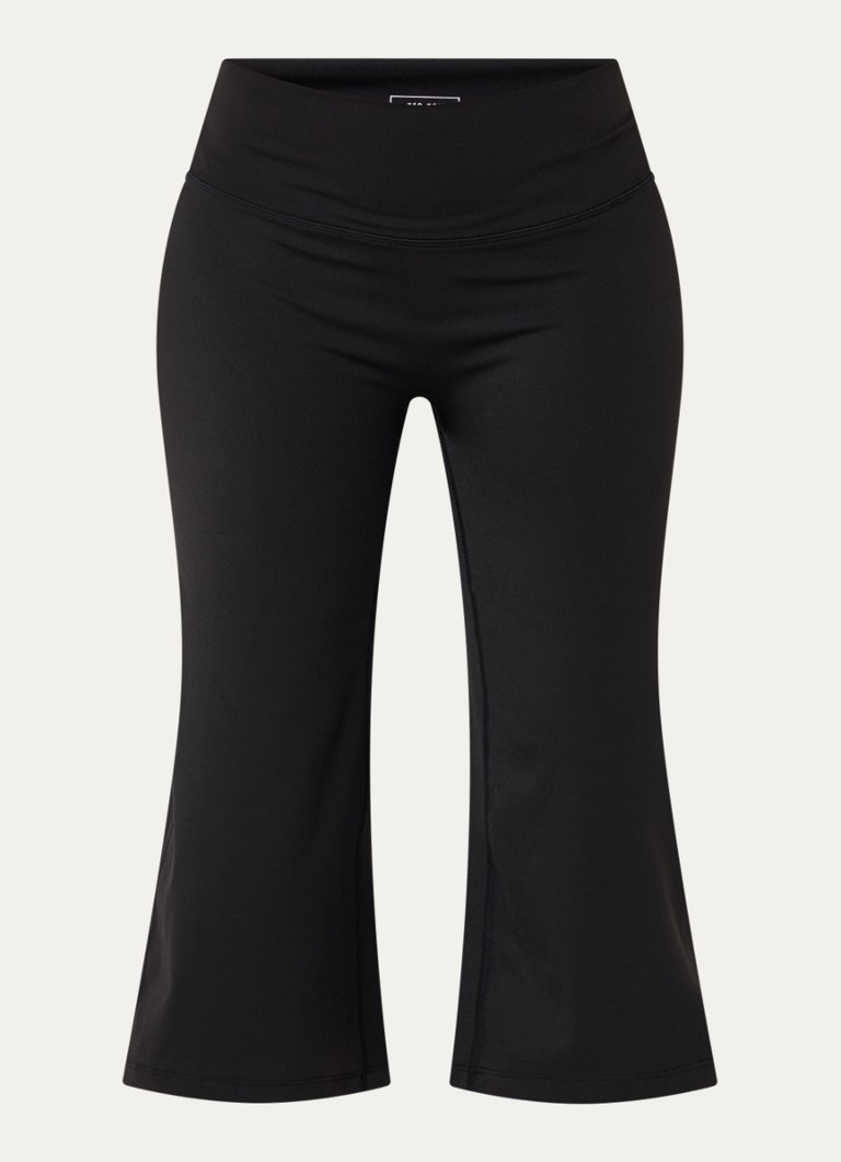 Neo Noir Dames Lauri high waist straight fit korte broek met stretch in de kleur Zwart, maat: 38