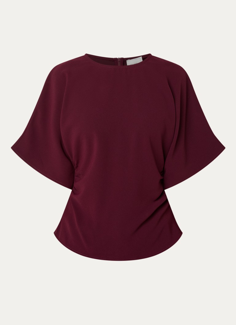 Neo Noir Dames Miriel tuniek met ruches in de kleur Aubergine, maat: 42