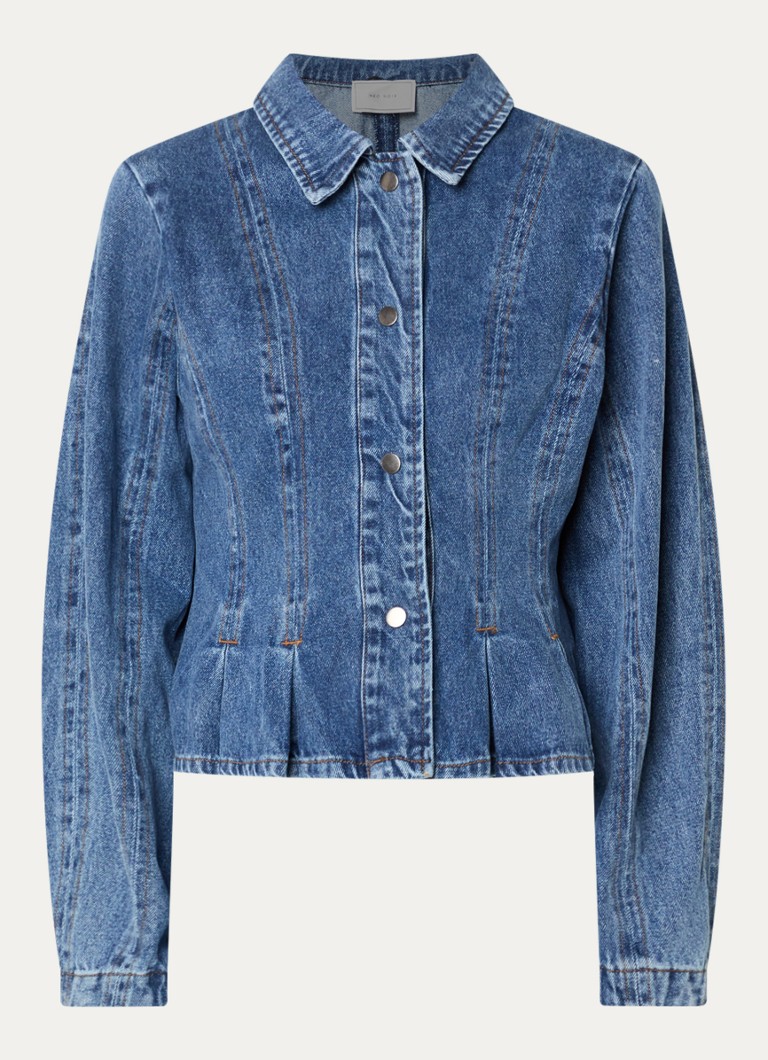 Neo Noir Dames Rivora spijkerjas met plooidetail in de kleur Blauw, maat: 42