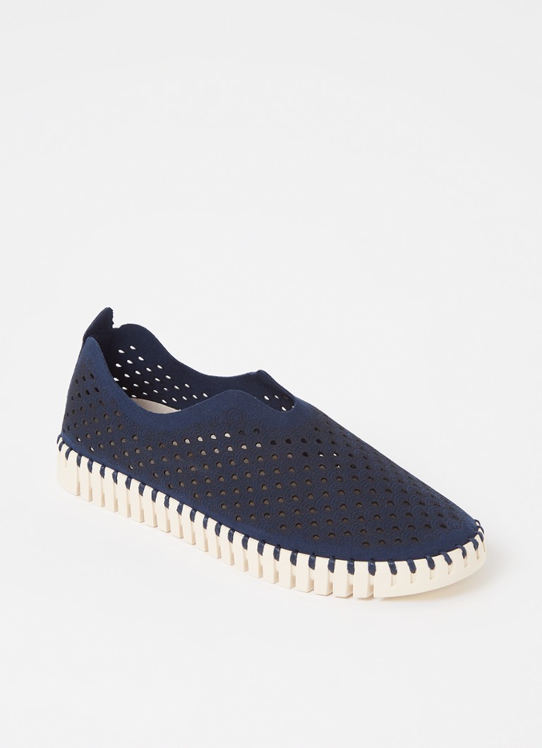 Ilse Jacobsen Dames Tulip slip-on met cut-out details in de kleur Blauw