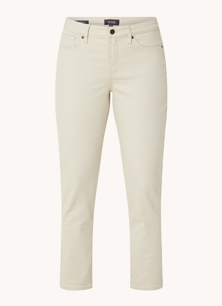 NYDJ Dames Alina high waist cropped skinny jeans in de kleur Beige