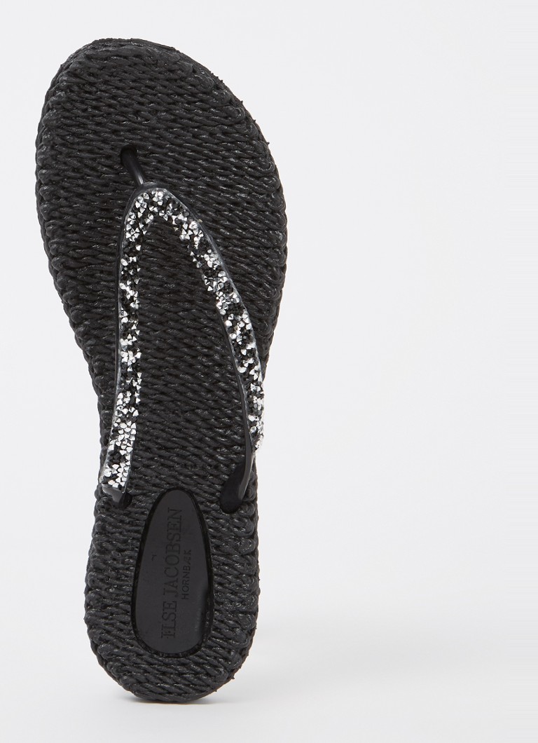 Ilse Jacobsen Dames Slipper met glitter in de kleur Zwart