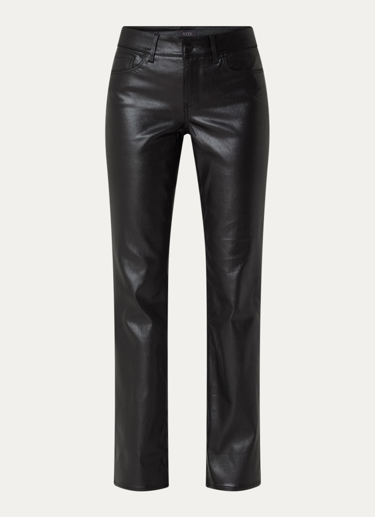 NYDJ Dames Marilyn mid waist straight leg jeans met gekleurde wassing in de kleur Zwart