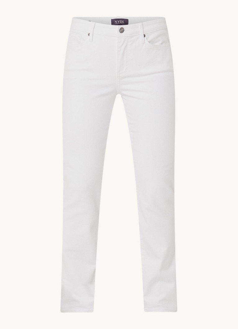 NYDJ Dames Sheri mid waist slim fit jeans met gekleurde wassing in de kleur Wit