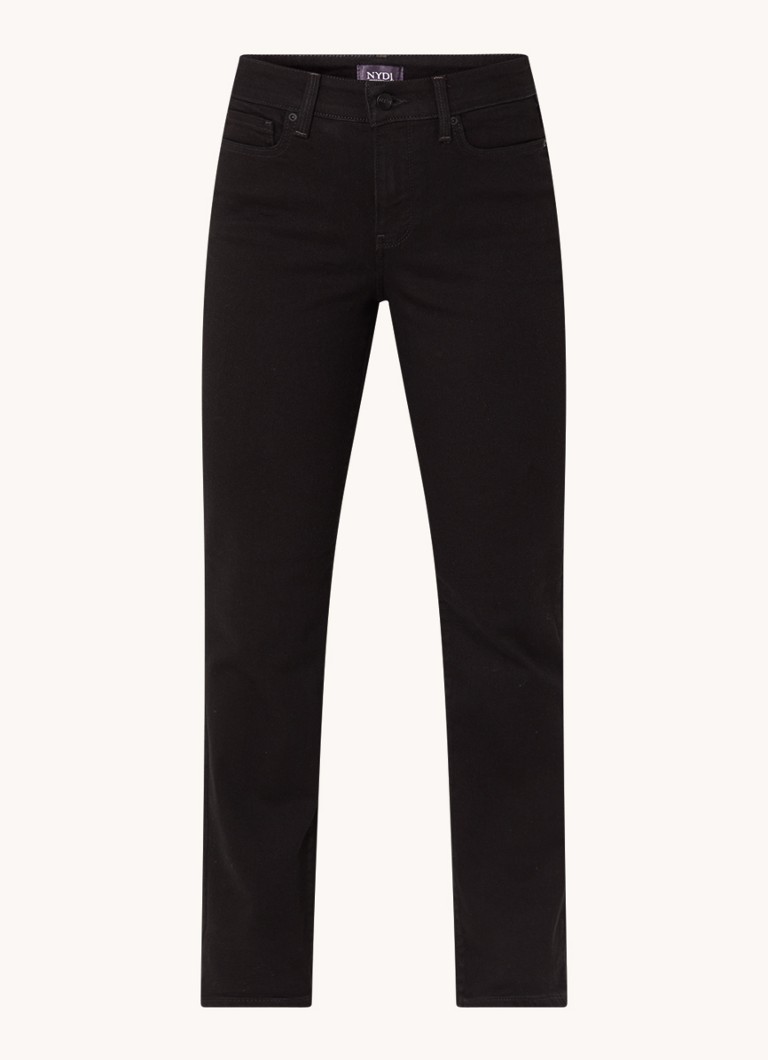 NYDJ Dames Ellison high waist straight leg jeans met gekleurde wassing in de kleur Zwart