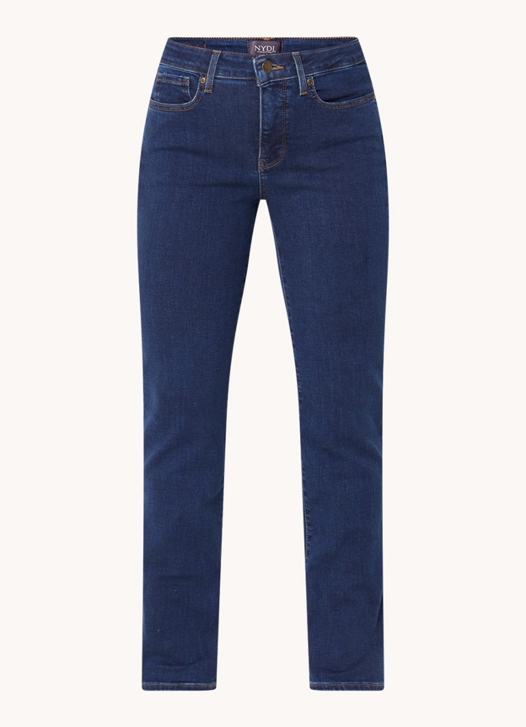 NYDJ Dames Sheri mid waist slim fit jeans met stretch in de kleur Middenblauw