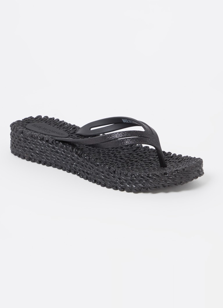 Ilse Jacobsen Dames Slipper met glitter in de kleur Zwart