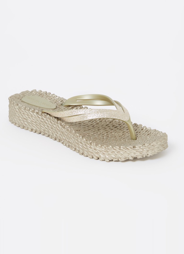 Ilse Jacobsen Dames Slipper met glitter in de kleur Goud
