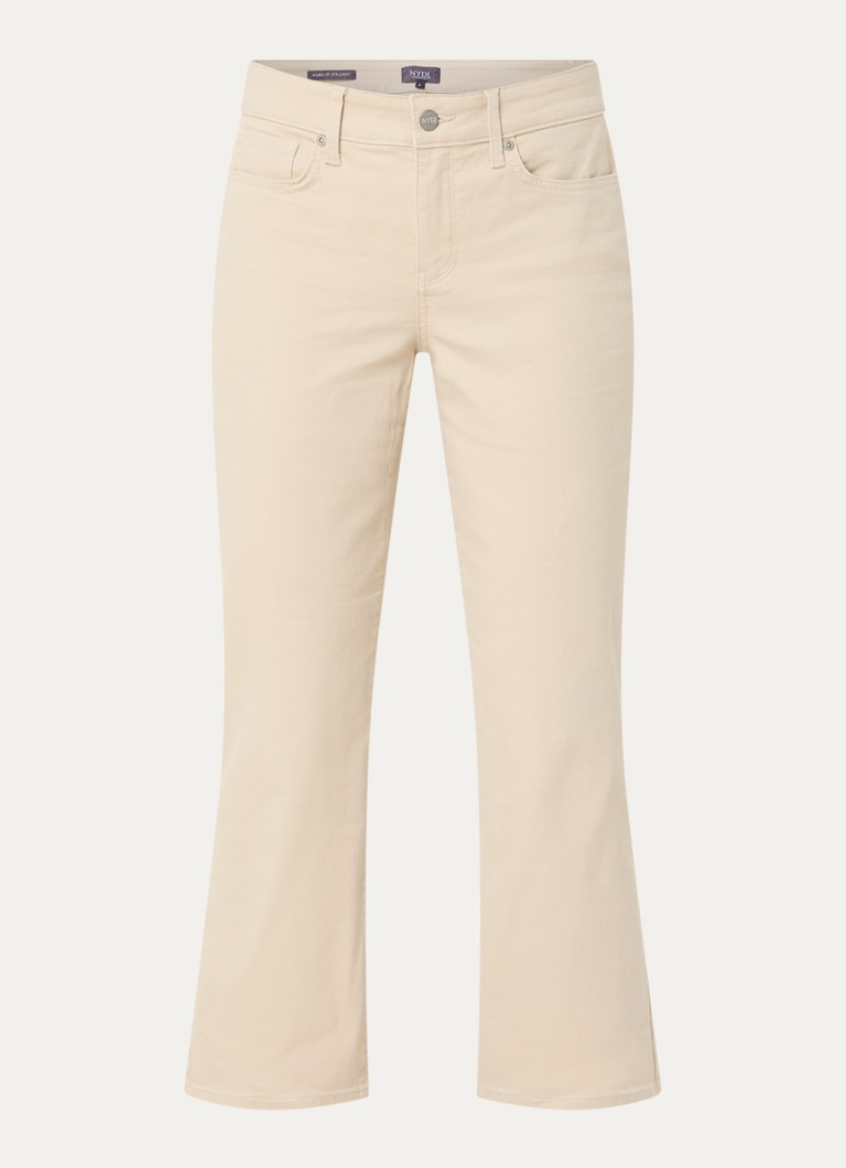 NYDJ Dames Marilyn mid waist straight leg cropped jeans met gekleurde wassing in de kleur Beige