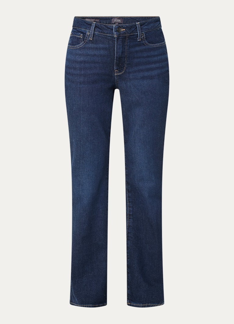 NYDJ Dames Barbara mid waist bootcut jeans met donkere wassing in de kleur Indigo