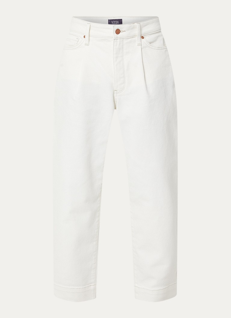 NYDJ Dames Balloon mid waist balloon fit jeans met gekleurde wassing in de kleur Wit