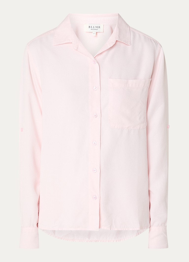 BLLMR Dames Bodi blouse met borstzak in de kleur Lichtroze