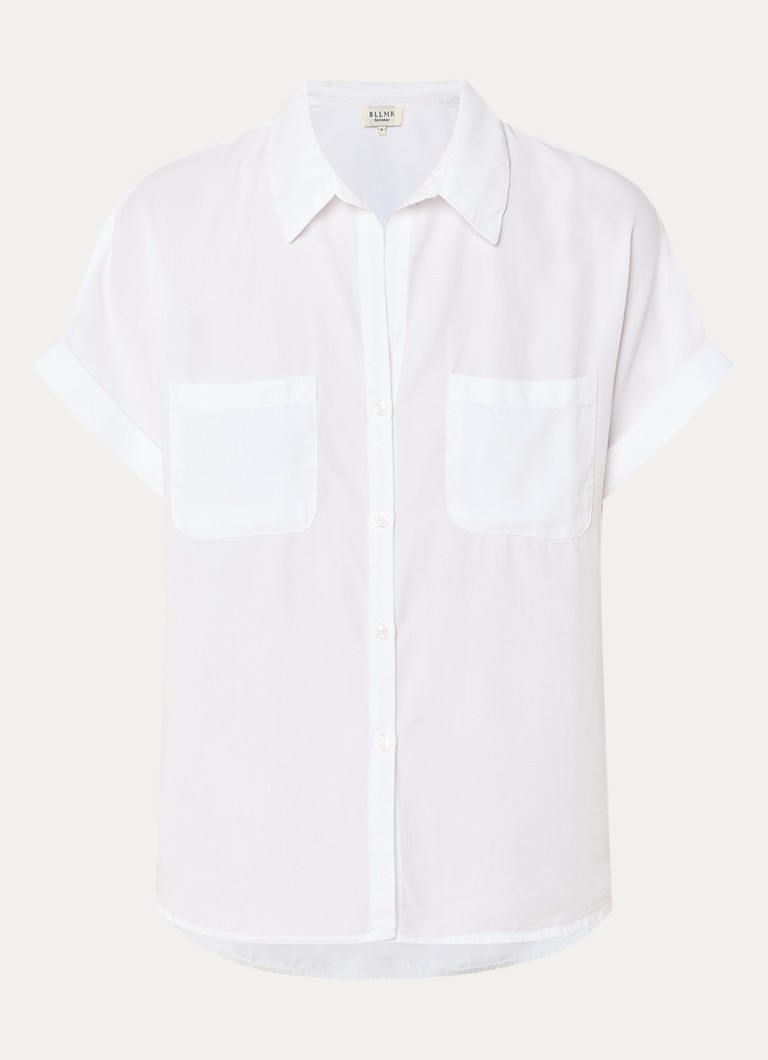 BLLMR Dames Mia blouse met borstzakken in de kleur Wit