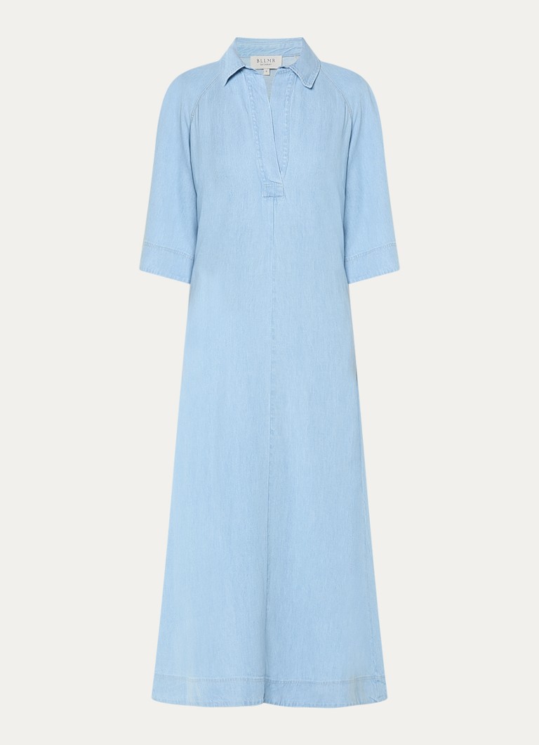 BLLMR Dames Julie midi denim tuniekjurk met steekzakken in de kleur Lichtblauw