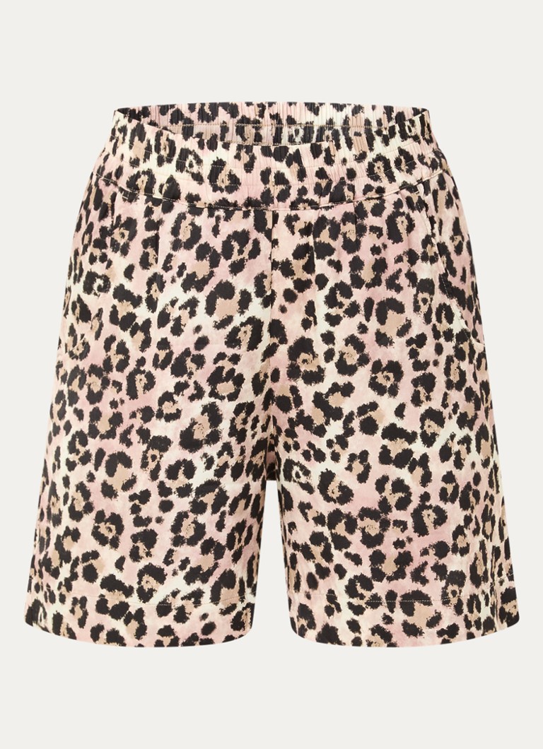 BLLMR Dames Evy minirok met panterprint in de kleur Lichtbruin