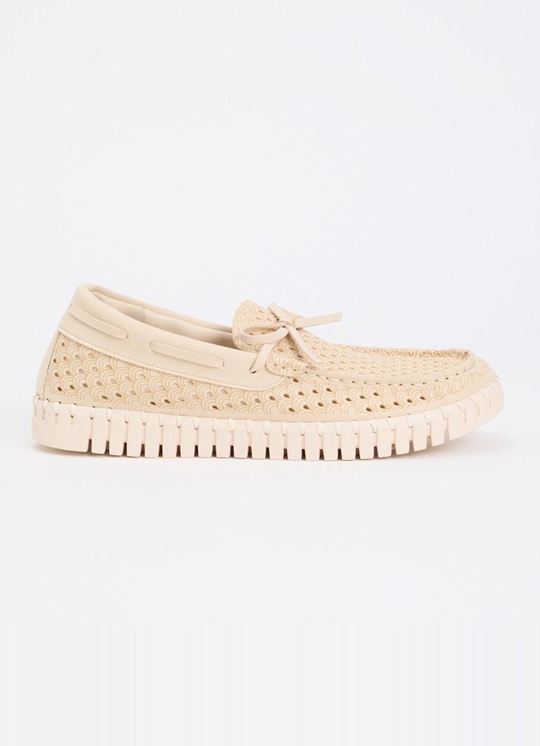 Ilse Jacobsen Dames Tulip mocassin met structuur in de kleur Creme