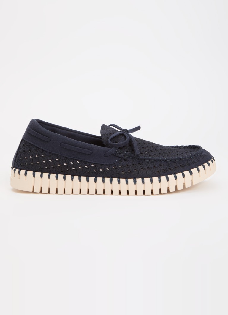 Ilse Jacobsen Dames Tulip mocassin met structuur in de kleur Indigo