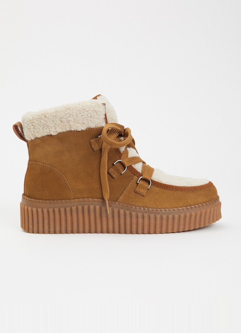 Ilse Jacobsen Dames Calira02 veterboot van suède in de kleur Camel