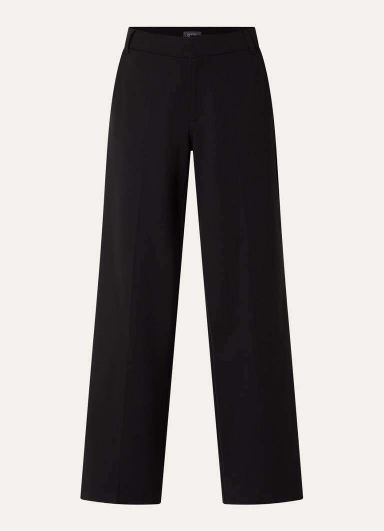 NYDJ Dames Fiona high waist wide fit pantalon met steekzakken in de kleur Zwart