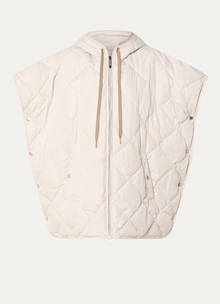 Ilse Jacobsen Dames Longline jack met quiltpatroon in de kleur Gebroken wit