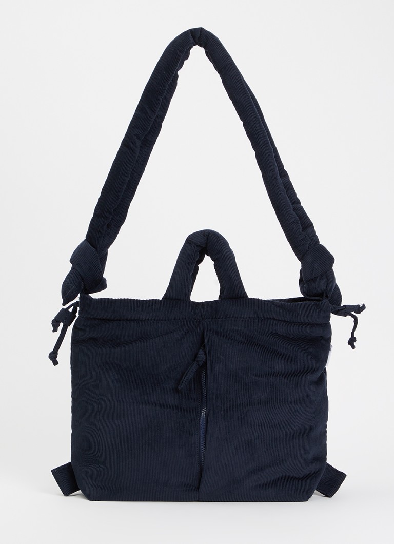 Ölend Dames Ona gewatteerde crossbodytas van corduroy in de kleur Donkerblauw, maat: 32X42X14