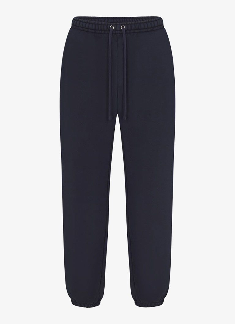 SKIMS Heren Heavy Fleece tapered fit joggingbroek in de kleur Navy, maat: XXL