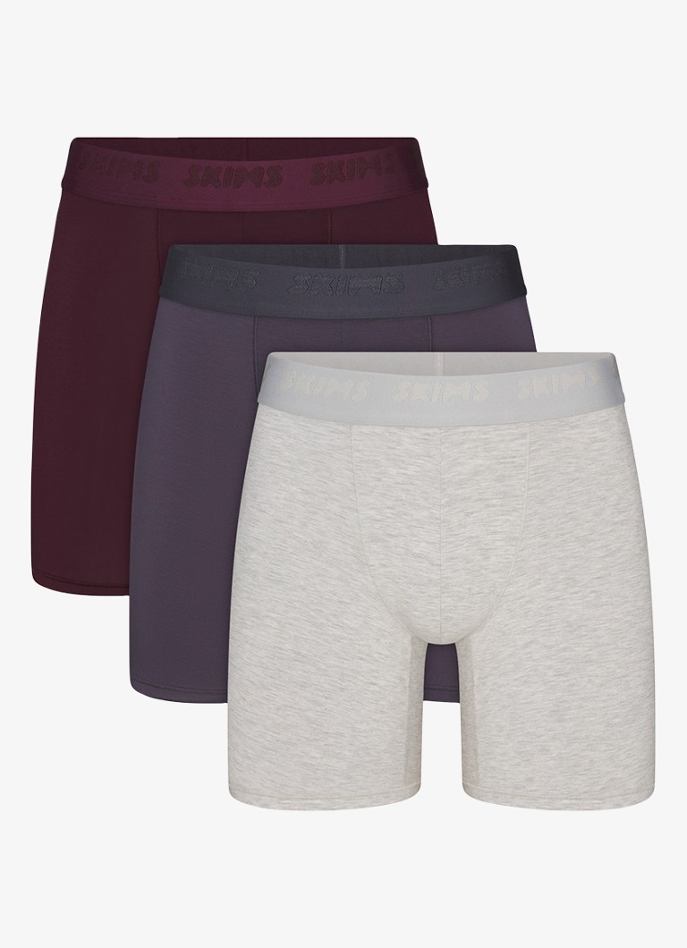SKIMS Heren Boxershort met logoband in 3-pack in de kleur Grijs, maat: XS