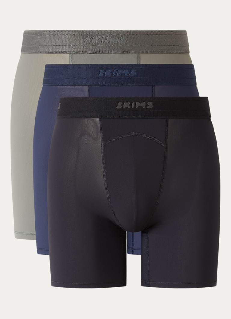 SKIMS Heren Boxershorts met logoband in 3-pack in de kleur Zwart, maat: M