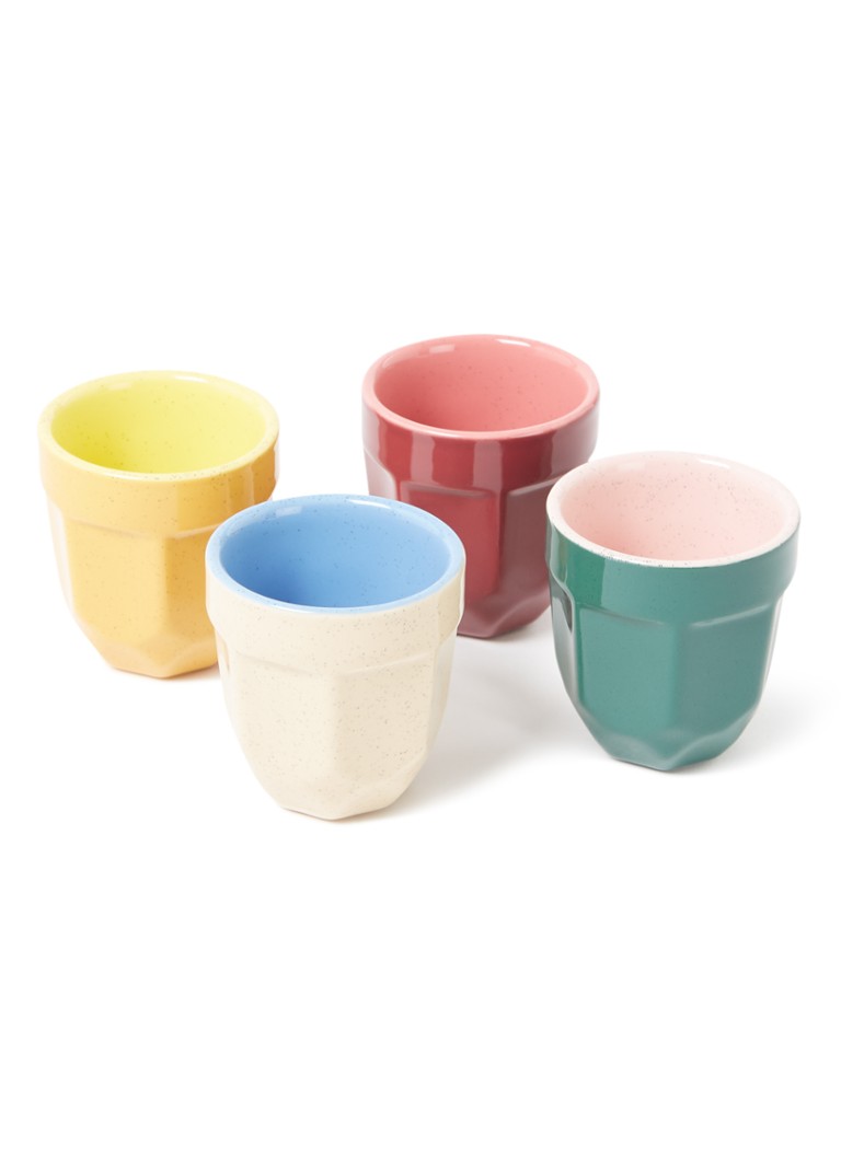 POLSPOTTEN Espressokopje 10 cl set van 4 Multicolor - Deal