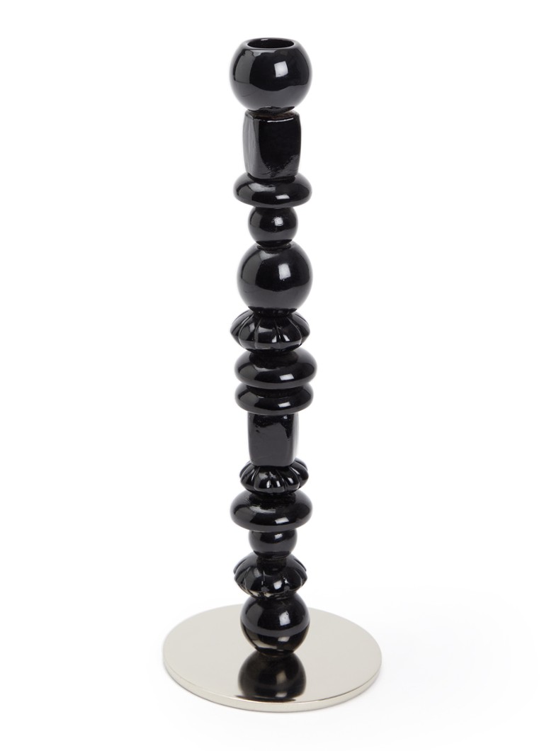 POLSPOTTEN Beads kandelaar small 34 cm Zwart - Deal