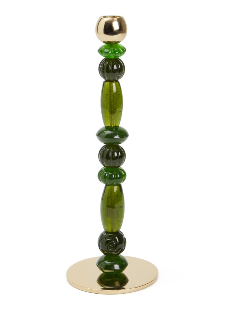 POLSPOTTEN Beads kandelaar small 34 cm Donkergroen - Deal