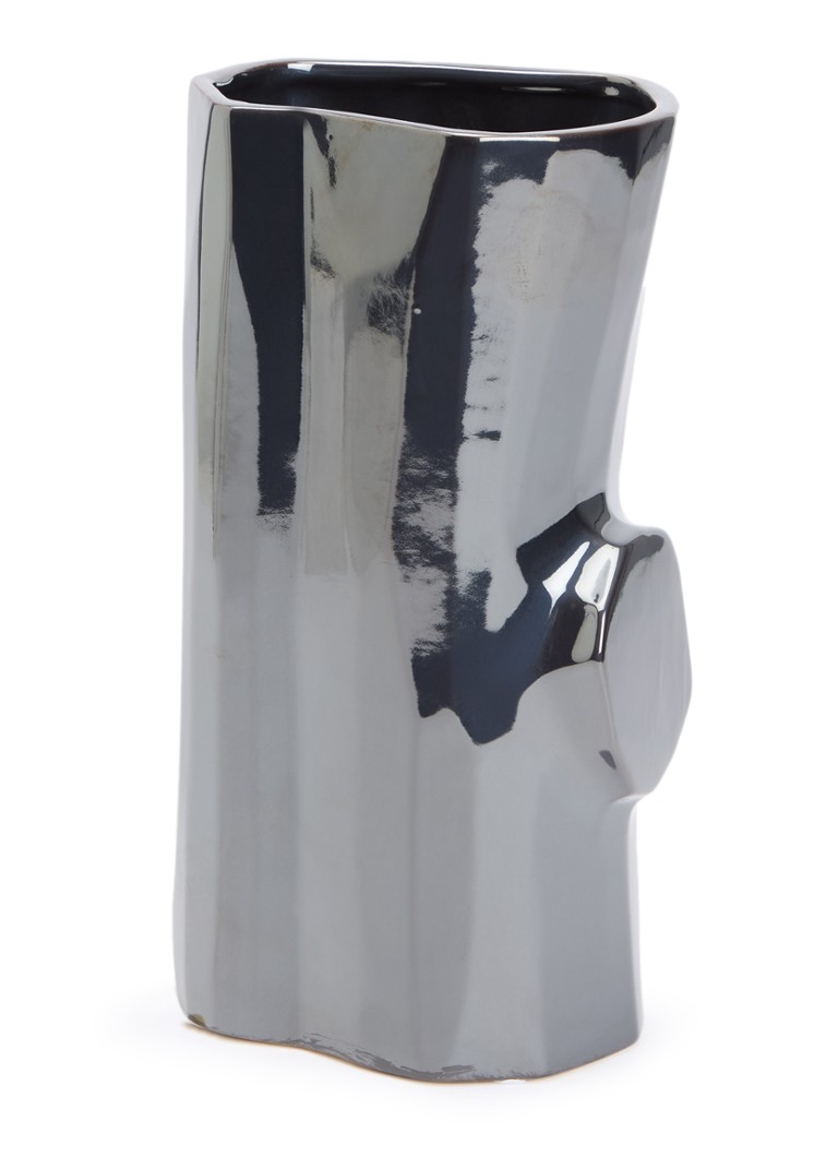 POLSPOTTEN Log M vaas 26 cm Zilver - Deal