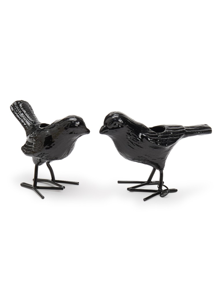 POLSPOTTEN Flock of birds kandelaar 5 cm set van 2 Zwart - Deal