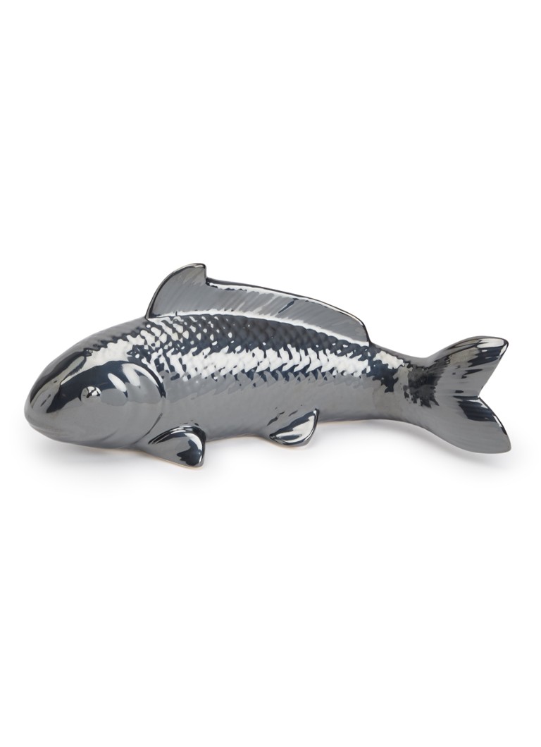 POLSPOTTEN Fish spaarpot 36 cm Donkergrijs - Deal