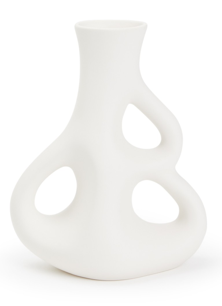 POLSPOTTEN Three Ears Small vaas 21 cm Wit - Deal