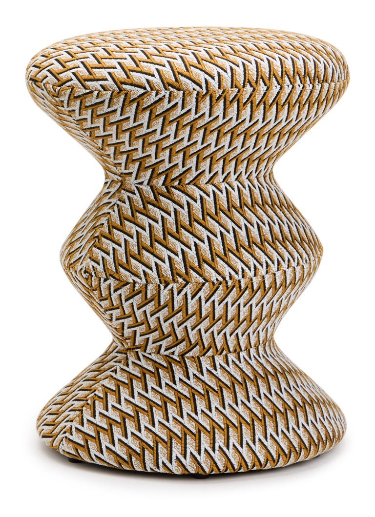 POLSPOTTEN Geo Zig Zag kruk 47 cm Oranje - Deal