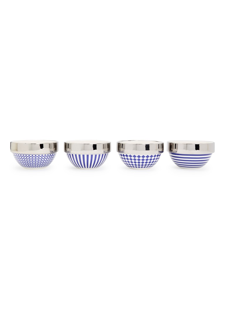 POLSPOTTEN Aunty kom 14 cm set van 4 Blauw - Deal