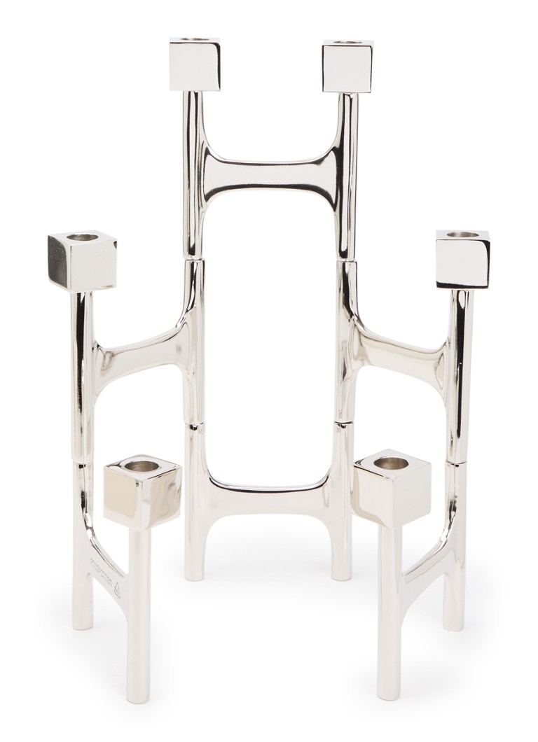 POLSPOTTEN Folding kandelaar 40 cm Zilver - Deal