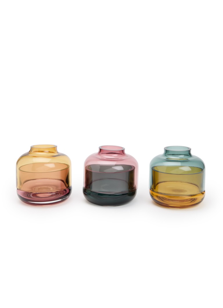 POLSPOTTEN Formy waxinelichthouder 9,3 cm set van 3 Multicolor - Deal