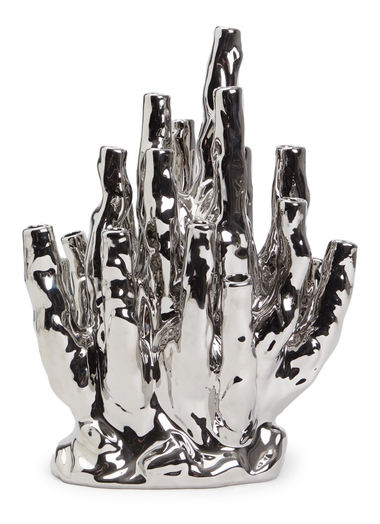 POLSPOTTEN Coral vaas 45 cm Zilver - Deal