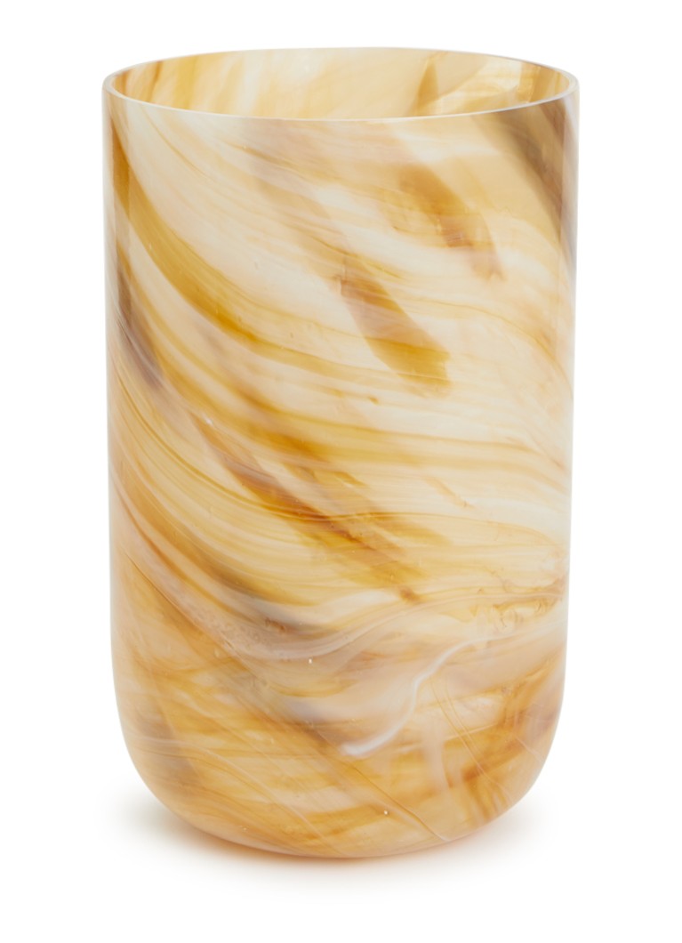 POLSPOTTEN Marbled vaas M 30 cm Bruin - Deal