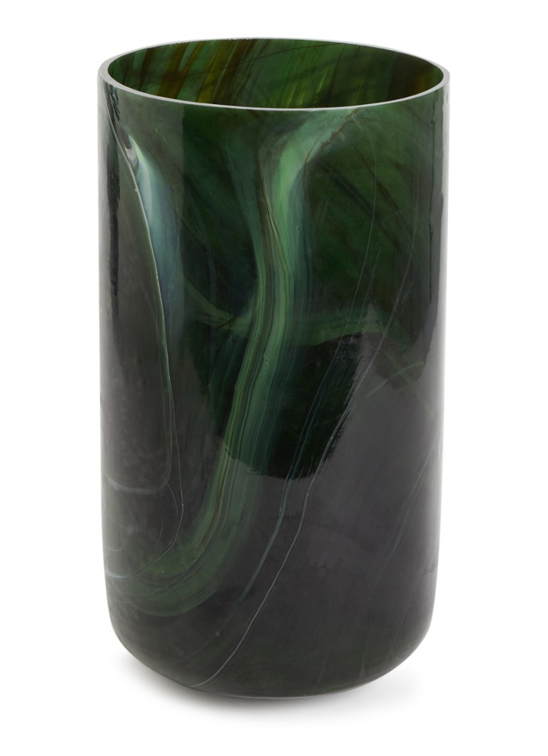 POLSPOTTEN Marbled vaas L 40 cm Groen - Deal