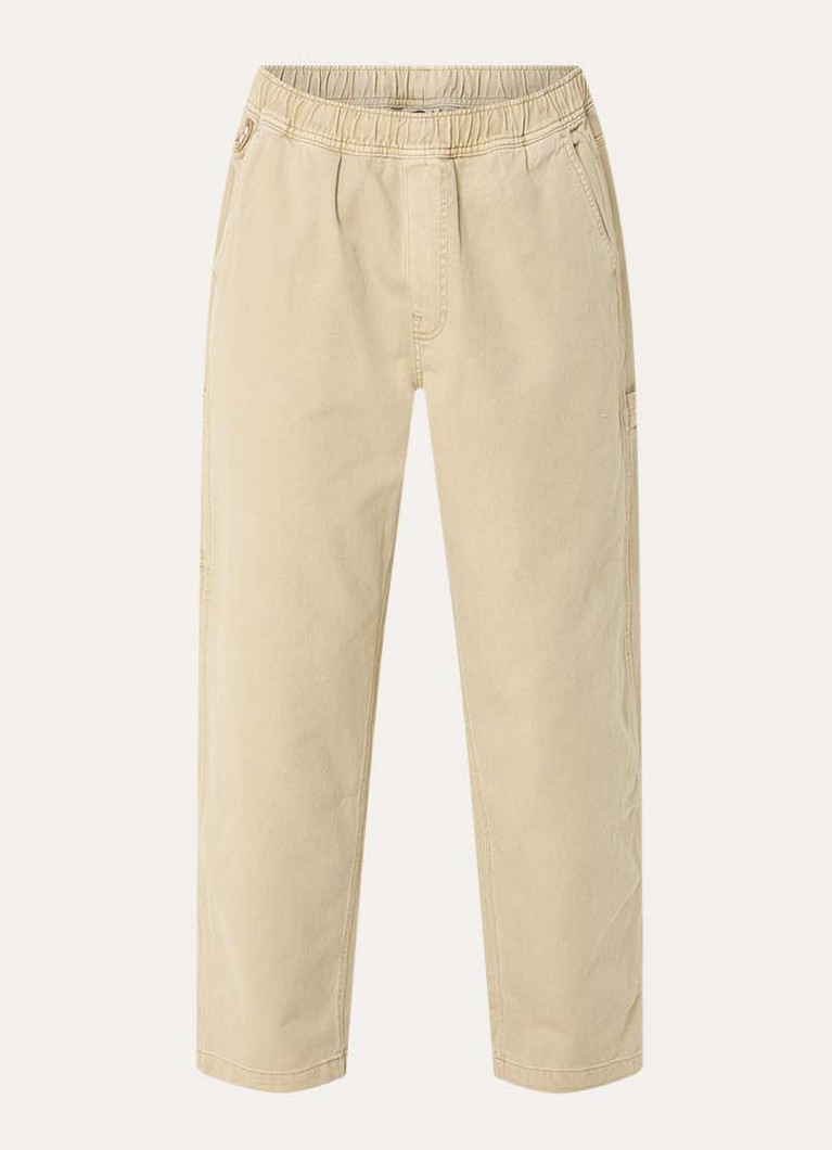 Aape Heren Now straight fit chino met steekzakken in de kleur Beige, maat: M