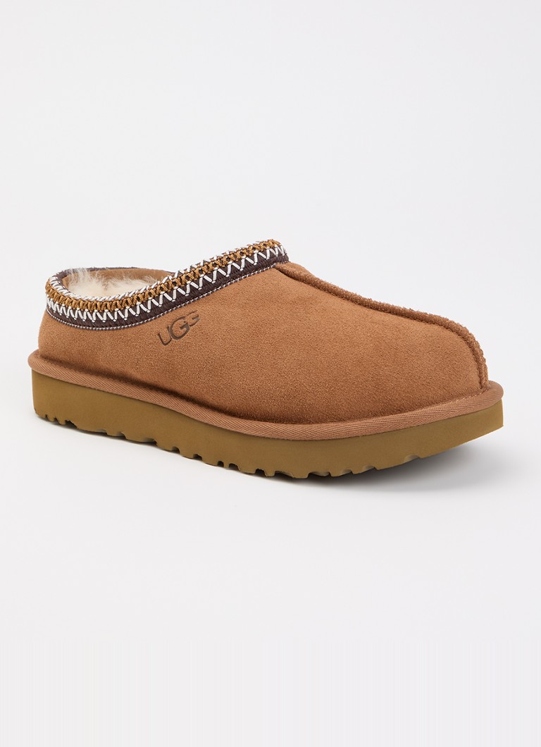 UGG Dames Tasman ll instapper van suède in de kleur Kastanjebruin, maat: 39
